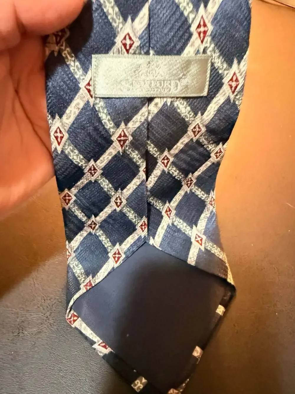 Stafford Executive Geometric Diamond Pattern Silk Necktie